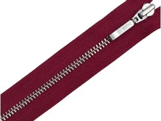Металева блискавка нікель YKK Т3, бордовий, ціна за 1 шт (арт.24-520-n)