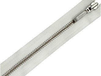 Металлическая молния никель YKK Т3, айвори, цена за 1 шт (арт.24-030)