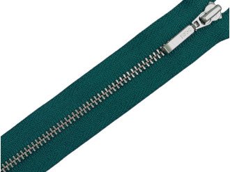 Металлическая молния никель YKK Т3, тёмно-зелёный, цена за 1 шт (арт.24-830-n)