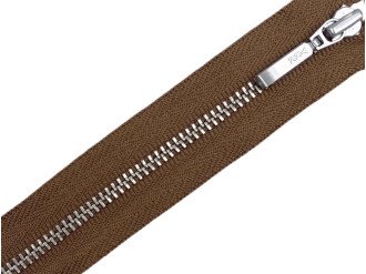 Металлическая молния никель YKK Т3, рыжий, цена за 1 шт (арт.24-859-n)
