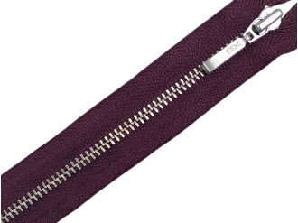 Металлическая молния никель YKK Т3, вишнёвый, цена за 1 шт (арт.24-864-n)