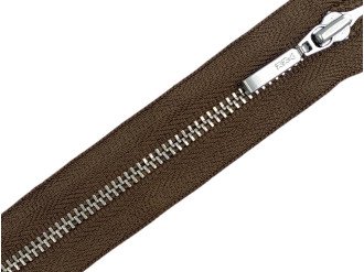 Металлическая молния никель YKK Т3, коричневый, цена за 1 шт (арт.24-900-n)