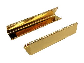 Металлический зажим-наконечник 40 мм, золото, цена за 1 шт (арт.25072-g)