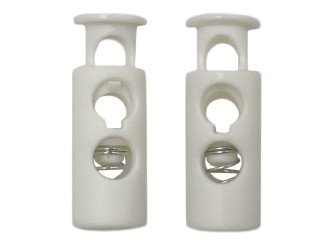 Фиксатор двойной, белый, цена за 1 шт (арт.25536-wh)