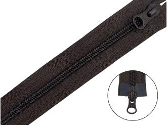 Спиральная молния кольцо YKK Т5, шоколадный, цена за 1шт (арт.35-088)