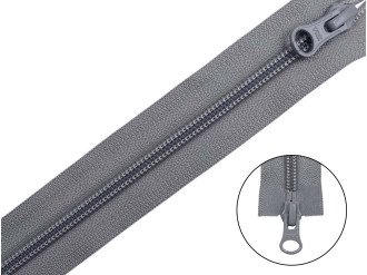 Спиральная молния кольцо YKK Т5, серый, цена за 1шт (арт.35-181)