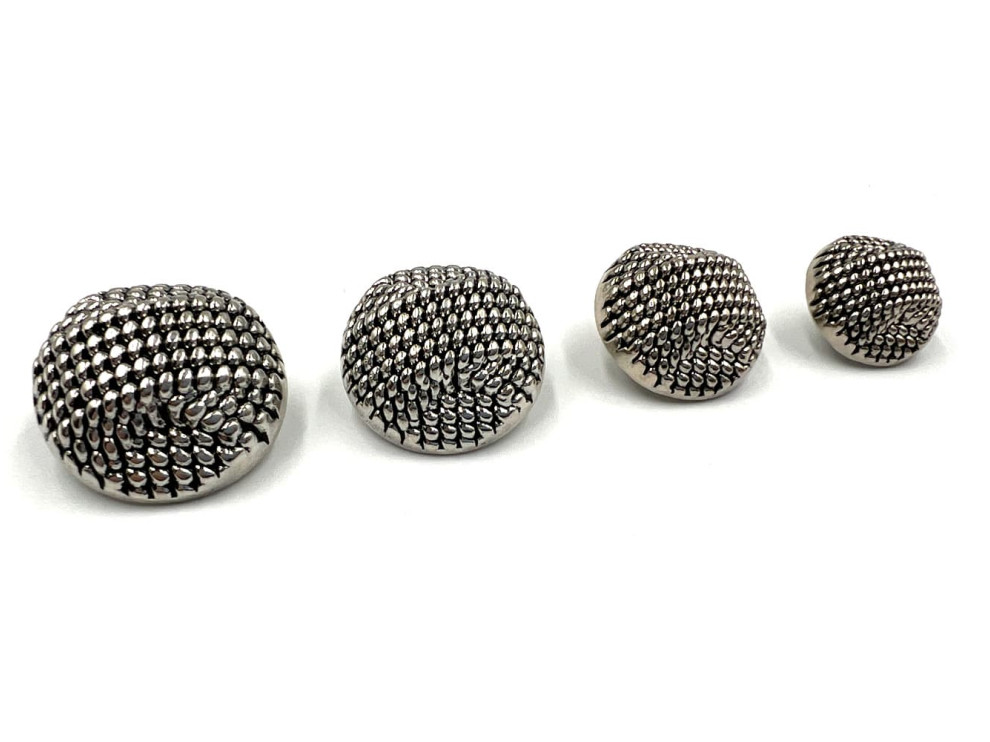 Ґудзик металевий декоративний, нікель, ціна за 1 шт (арт.35505)