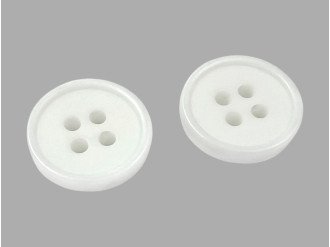 Ґудзик пластиковий сорочковий, білий, ціна за 1 шт (арт.35510)