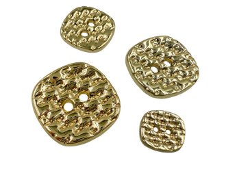 Пуговица металлическая фактурная, золото, цена за 1 шт (арт.35594-g)
