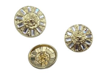 Пуговица металлическая декоративная, золото,  цена за 1 шт (арт.35633-g)