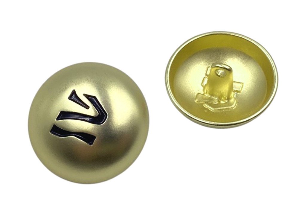 Ґудзик металевий декоративний, матове золото, ціна за 1 шт (арт.35642-mg)