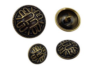 Ґудзик металевий декоративний, бронза, ціна за 1 шт (арт.35645-br)