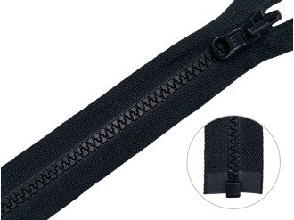 Тракторная молния YKK Т5, с перекидным бегунком, разъемная, чёрный, цена за 1шт (арт.36-580)