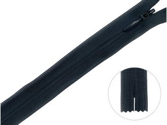 Потайная молния YKK, тёмно-серый, цена за 1 шт (арт.60-156)