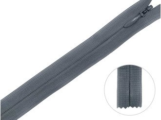 Потайная молния YKK, серый, цена за 1 шт (арт.60-182)