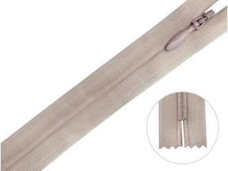 Потайная молния YKK, бежевый, цена за 1 шт (арт.60-186)