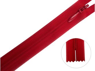 Потайная молния YKK, красный, цена за 1 шт (арт.60-519)