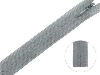 Потайная молния YKK, светло-серый, цена за 1 шт (арт.60-577)