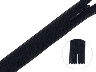 Потайная молния YKK, чёрный, цена за 1 шт (арт.60-580)