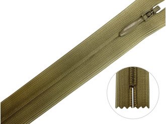 Потайная молния YKK, хаки, цена за 1 шт (арт.60-886)