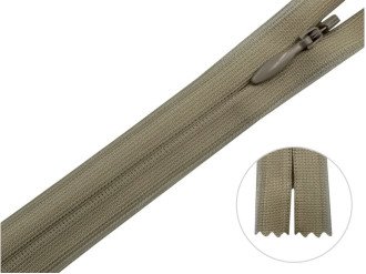 Потайная молния YKK, светлый хаки, цена за 1 шт (арт.60-886)