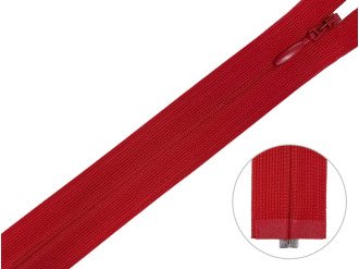Потайная молния корсетная YKK, красный, 60 см, цена за 1 шт (арт.60-519)