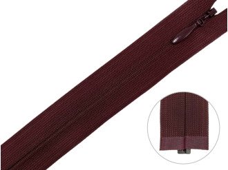 Потайная молния корсетная YKK, бордовый, 60 см, цена за 1 шт (арт.60-864)