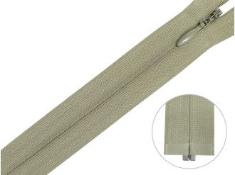 Потайная молния корсетная YKK, оливковый, 60 см, цена за 1 шт (арт.60-884)