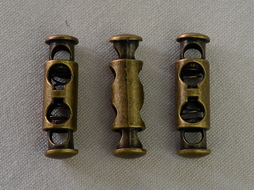 Фіксатор металевий подвійний, антик, ціна за 1 шт (арт.25339)