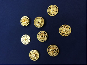 Кнопка пришивная, золото, цена за 1 шт (арт.6528)
