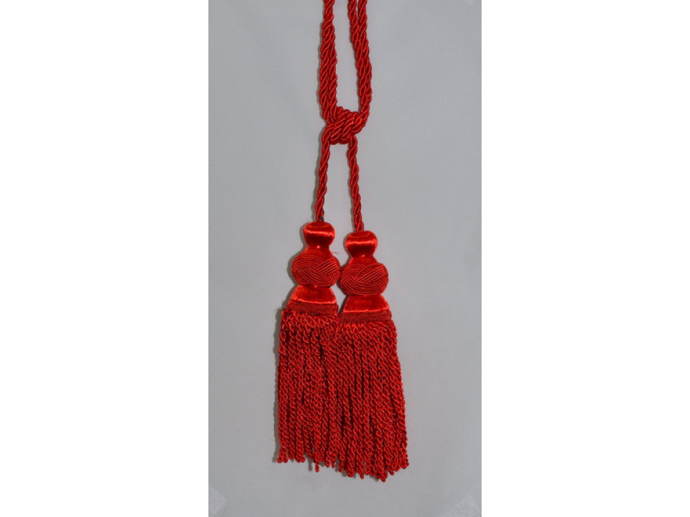 Кисти шторные, красный, цена за 1 шт (арт.5549)