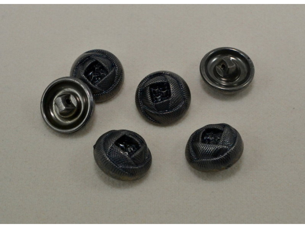 Пуговица металлизированная, цвет тёмный никель, цена за 1 шт (арт.4084)