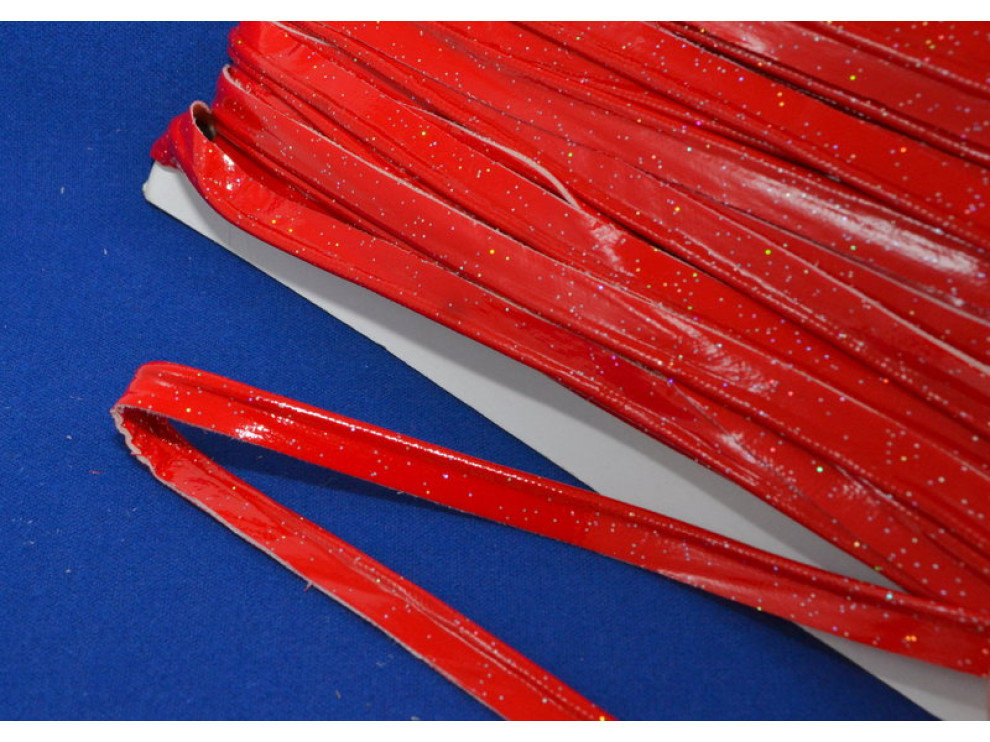 Кант из кожзам, декоративный 3 мм, красный, цена за 1 м (арт.1192)