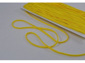 Сутажний шнур 3 мм, жовтий, ціна за 1 метр (арт.946-042)