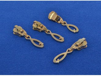 Бегунок на металлическую молнию Т5, золото, цена за 1шт (арт.3101/G)