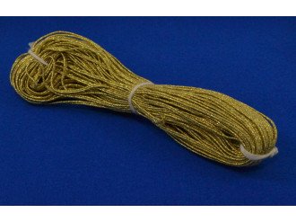 Резинка круглая, шляпная 2 мм, золото, цена за 1 метр (арт.75Б цв.GOLD)