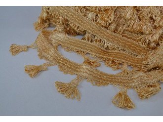 Бахрома для декора, светлое золото, цена за 1 метр (арт.5553 цв.70)