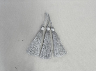 Кисточка декоративная, серебряний, цена за 1 шт (арт.171-0003)