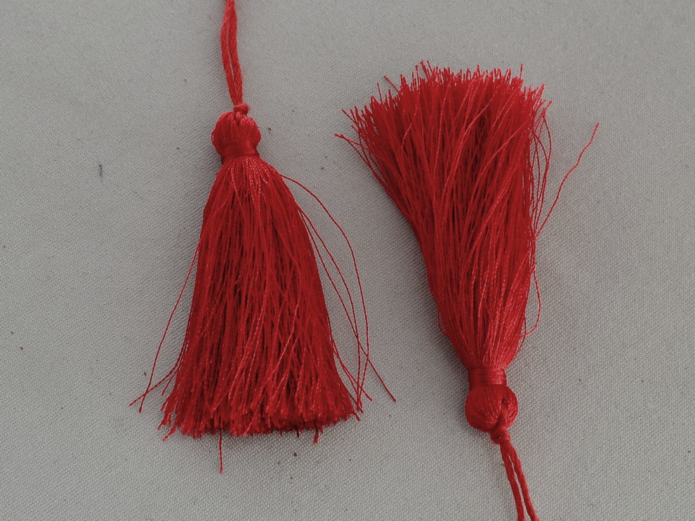Кисточка декоративная, красный, цена за 1 шт (арт.13012-5)