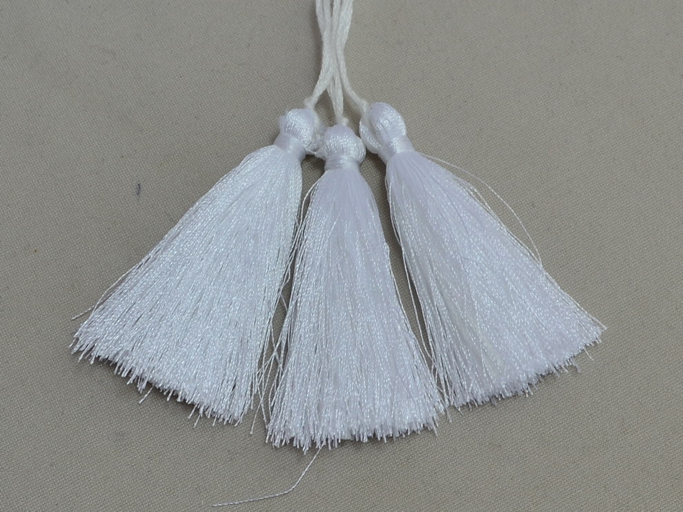 Кисточка декоративная, белый, цена за 1 шт (арт.13012-wh)