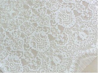 Кружево ажурное BAROCCO 150см*150см, цвет белый, цена за 1 шт. (арт.11060)