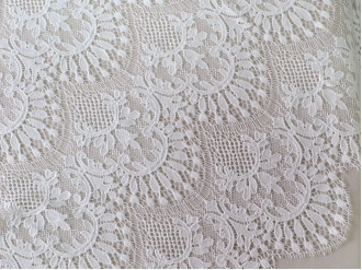 Кружево ажурное MARSELLA 150 см, белый, цена за 1 метр (арт.11058-wh)