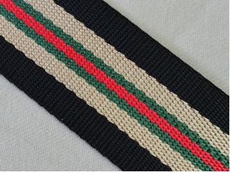 Стропа ременная (лента) Gucci, черный, цена за 1 метр (арт.15200)