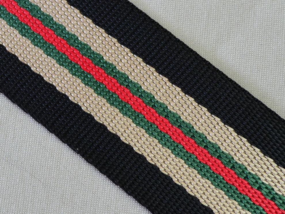 Стропа ременная (лента) Gucci, черный, цена за 1 метр (арт.15200)