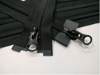 Спиральная молния YKK Т5 чёрного цвета 2 бегунка арт.35-bl, цена за 1шт