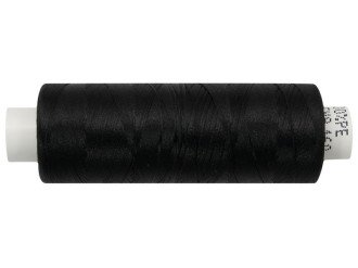 Нитка текстурированная Атена 160/999 цвет чёрный, цена за 1 штуку (500м)