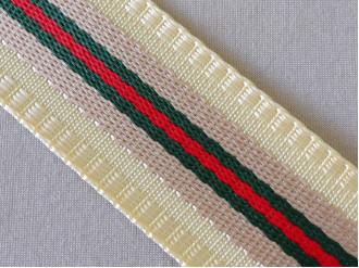 Стропа ременная (лента) Gucci, бежевый, цена за 1 метр (арт.15200)