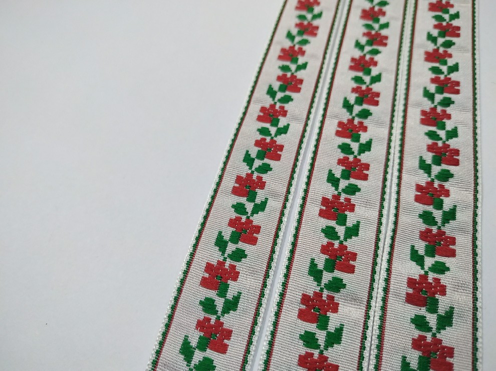 арт.10685-green український орнамент тасьма