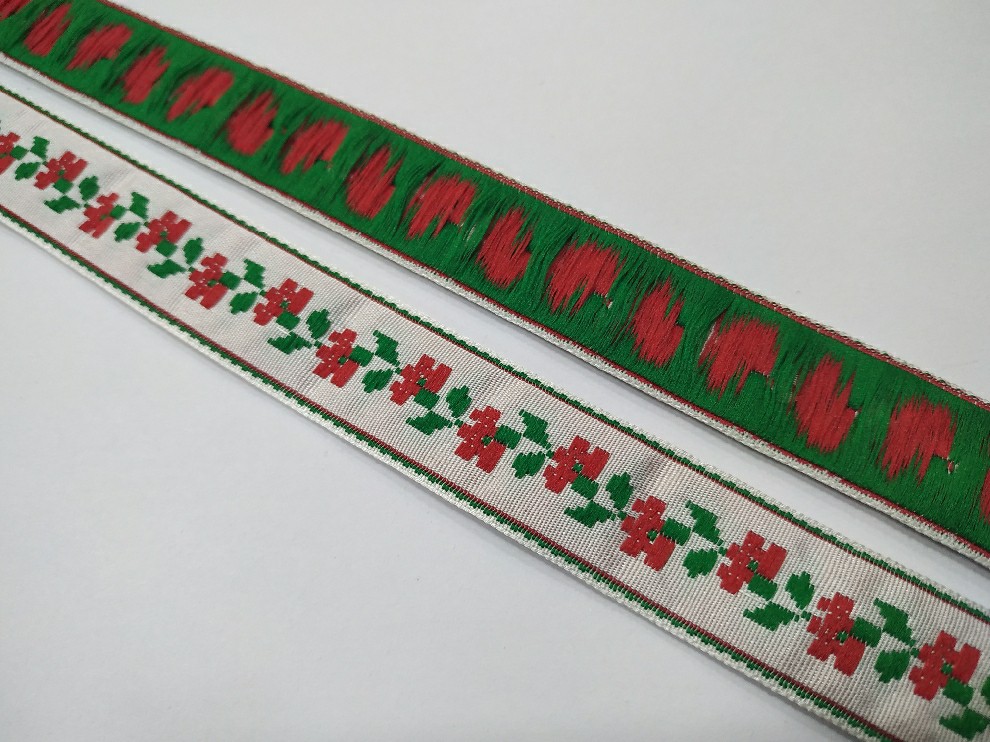 арт.10685-green український орнамент тасьма