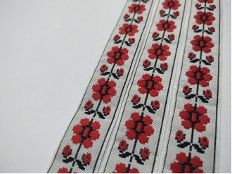 Тасьма з українським орнаментом арт.10684, ціна за 1 метр.